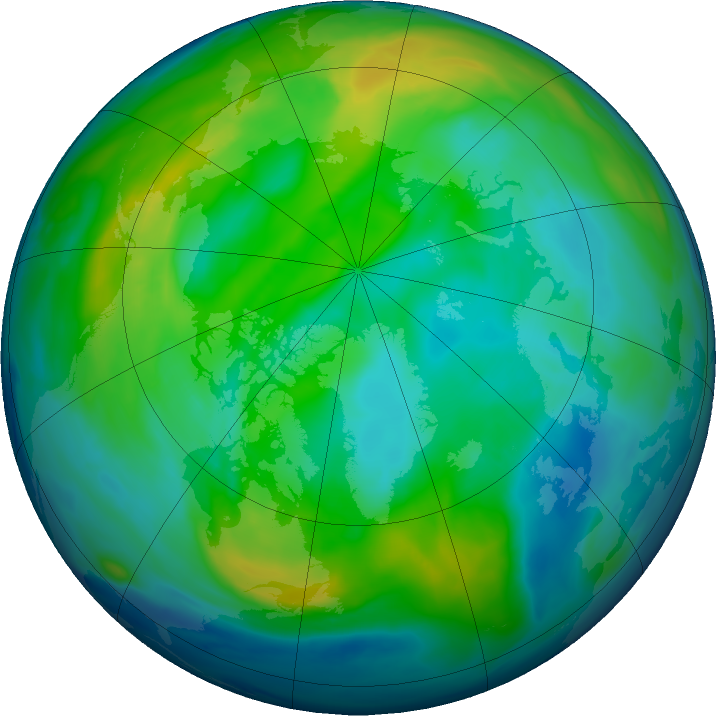 Arctic ozone map for 14 November 2018